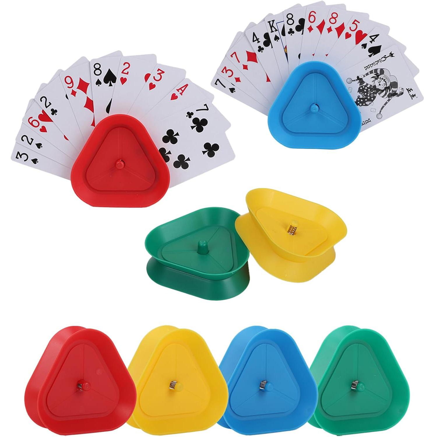 4pcs/set Triangle Shaped Playi - Gaming Card Holder 评论和价格